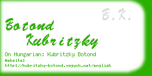 botond kubritzky business card